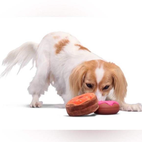 ๐ Dunkin Donuts x Bark Pumpkin Donut Scented Dog Toy - Picture 11 of 11